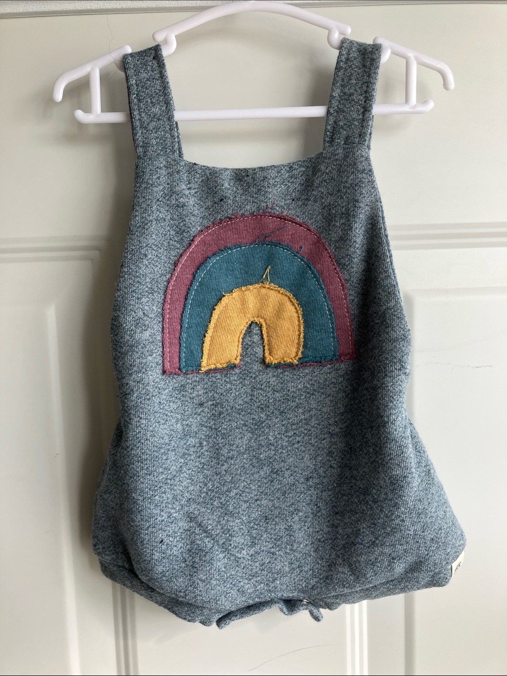 Lulu & roo rainbow blue romper 6-12 months